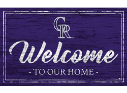 Colorado Rockies Team Color Welcome 11x19 Sign