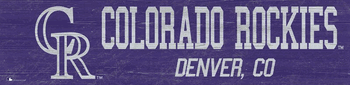 Colorado Rockies Team Name 6x24 Sign