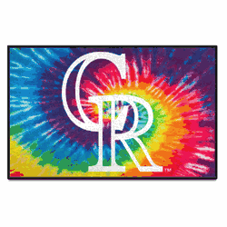 Colorado Rockies Tie Dye Starter Mat Accent Rug - 19in. x 30in.