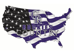 Colorado Rockies USA Shape Flag Cutout