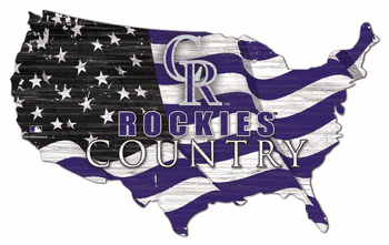 Colorado Rockies USA Shape Flag Cutout