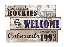 Colorado Rockies Welcome 3 Plank