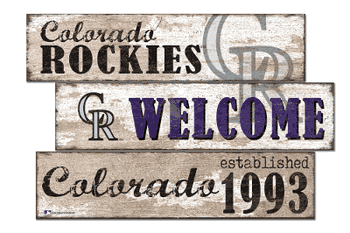 Colorado Rockies Welcome 3 Plank
