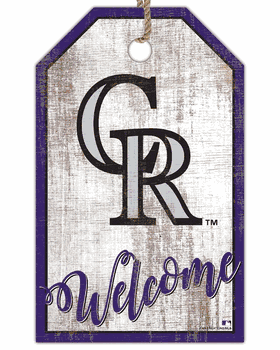 Colorado Rockies Welcome Team Tag 11x19 Sign
