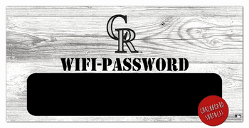 Colorado Rockies Wifi Password 6x12 Sign
