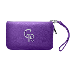 Colorado Rockies Zip Organizer Wallet Pebble Purple