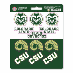 Colorado State Rams 12 Count Mini Decal Sticker Pack
