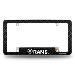 Colorado State Rams Black 12" x 6" Chrome All Over Automotive License Plate Frame