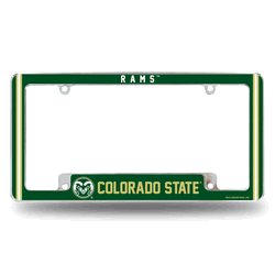 Colorado State Rams Classic 12" x 6" Chrome All Over Automotive License Plate Frame