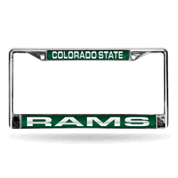 Colorado State Rams Green Laser Chrome Frame