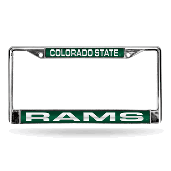 Colorado State Rams Green Laser Chrome Frame