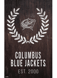 Columbus Blue Jackets 11x19 Laurel Wreath Sign