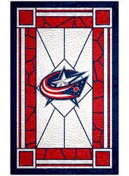 Columbus Blue Jackets 11x19 Stained Glass Wood Sign