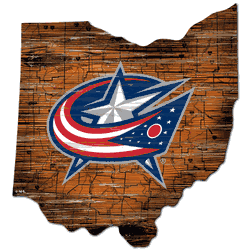 Columbus Blue Jackets 12" Mini Roadmap State Sign