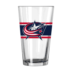 Columbus Blue Jackets 16oz Stripe Pint Glass