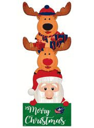 Columbus Blue Jackets 31" Santa Stack Leaner