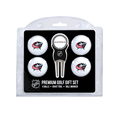 Columbus Blue Jackets 4 Ball Gift Set + Divot Tool & Marker