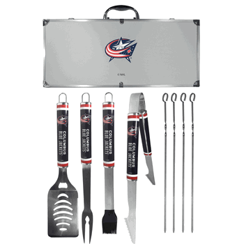 Columbus Blue Jackets 8 pc Logo BBQ Set