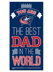 Columbus Blue Jackets Best Dad in the World 6x12 Sign
