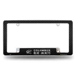 Columbus Blue Jackets Black 12" x 6" Chrome All Over Automotive License Plate Frame for Car/Truck/SUV