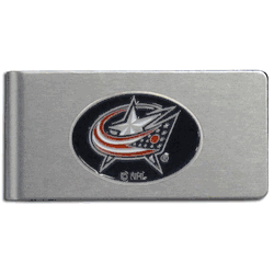 Columbus Blue Jackets Brushed Metal Money Clip