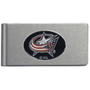 Columbus Blue Jackets Brushed Metal Money Clip