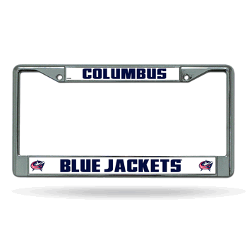 Columbus Blue Jackets Standard Chrome Frame with Plastic Inserts 12
