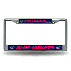 Columbus Blue Jackets Classic 12" x 6" Silver Bling Chrome Car/Truck/SUV Auto Accessory
