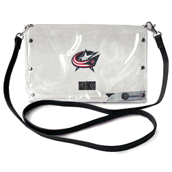 Columbus Blue Jackets Clear Envelope Purse STRAP
