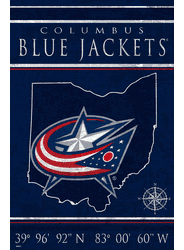 Columbus Blue Jackets Coordinates 17x26