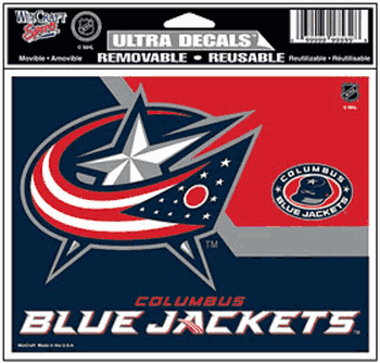 Columbus Blue Jackets Decal 5x6 Ultra Color