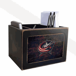 Columbus Blue Jackets Distressed Desktop Organizer w/Team Color