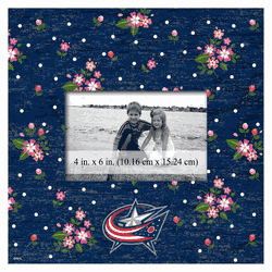 Columbus Blue Jackets Floral 10x10 Frame