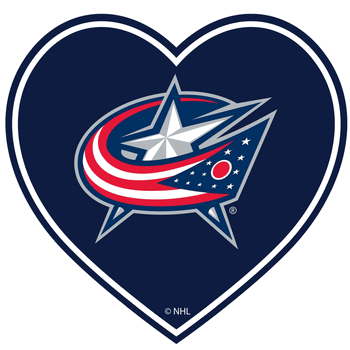 Columbus Blue Jackets Heart Decal