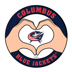 Columbus Blue Jackets Heart Hands Decal