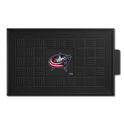 Columbus Blue Jackets Heavy Duty Vinyl Medallion Door Mat - 19.5in. x 31in.