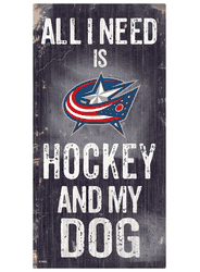 Columbus Blue Jackets Hockey and My Dog Sign