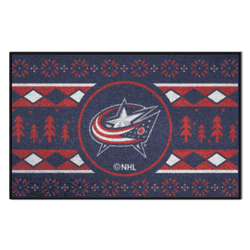 Columbus Blue Jackets Holiday Sweater Starter Mat Accent Rug - 19in. x 30in.