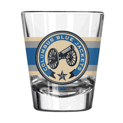 Columbus Blue Jackets Light Blue 2oz Stripe Shot Glass