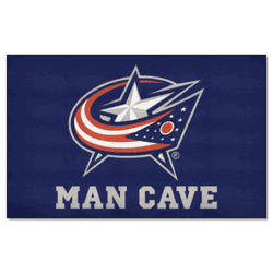 Columbus Blue Jackets Man Cave Ulti-Mat Rug - 5ft. x 8ft.