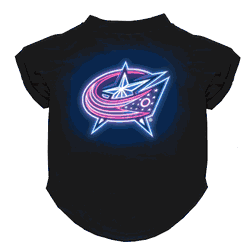Columbus Blue Jackets Neon Pet T-Shirt, Medium