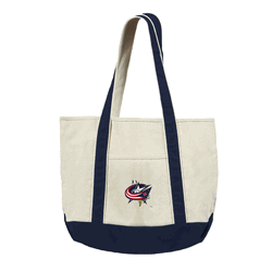 Columbus Blue Jackets NHL Canvas Tote with Colored Strap