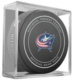 Columbus Blue Jackets NHL Hockey Official Game Puck IN CUBE