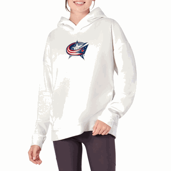 Columbus Blue Jackets NHL Kadi Hoodie with Zipper Pockets White XXL