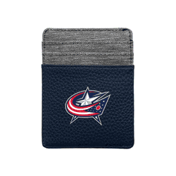 Columbus Blue Jackets Pebble Front Pocket Wallet Navy