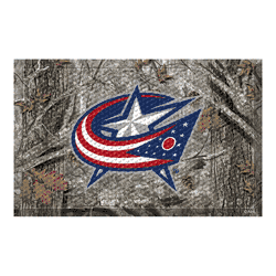 Columbus Blue Jackets Rubber Scraper Door Mat Camo