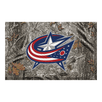 Columbus Blue Jackets Rubber Scraper Door Mat Camo