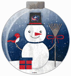 Columbus Blue Jackets Snowglobe 12in Wall Art