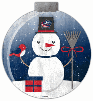 Columbus Blue Jackets Snowglobe 12in Wall Art