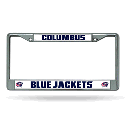 Columbus Blue Jackets Standard Chrome Frame with Plastic Inserts 12" x 6" Car/Truck Auto Accessory